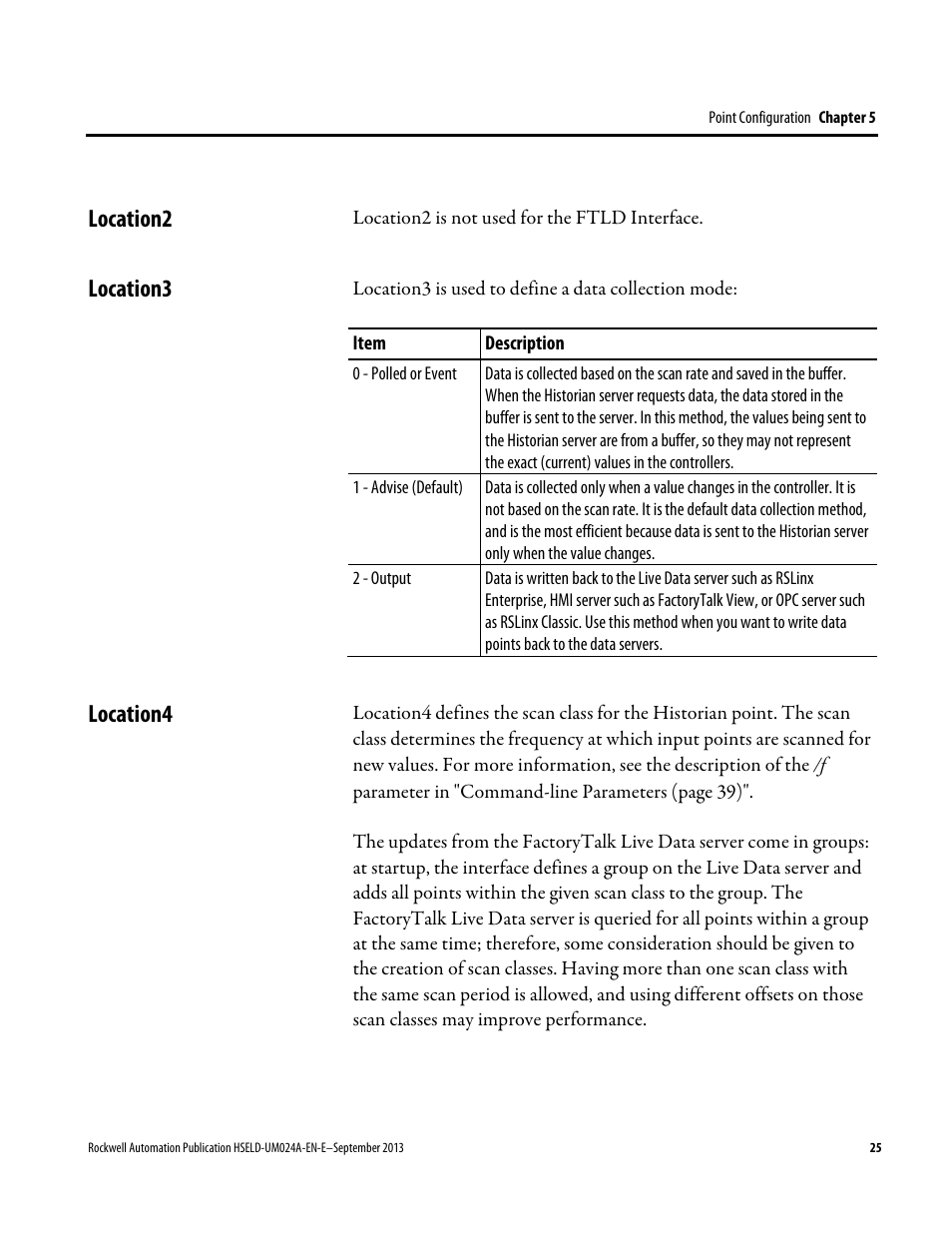 Location2, Location3, Location4 | Location2 location3 location4 | Rockwell Automation FactoryTalk Historian SE 4.0 Live Data Interface User Guide User Manual | Page 25 / 58