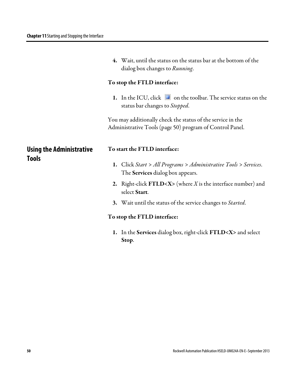 Using the administrative tools | Rockwell Automation FactoryTalk Historian SE 4.0 Live Data Interface User Guide User Manual | Page 50 / 58