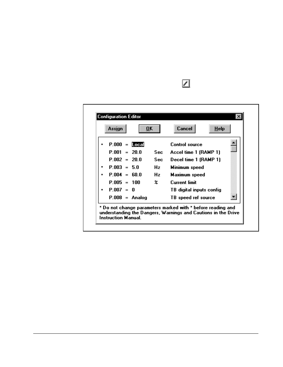 5 editing a configuration | Rockwell Automation Liqui-Flo Control Configuration Software Version 6.0, M/N 2CS3000 User Manual | Page 31 / 100