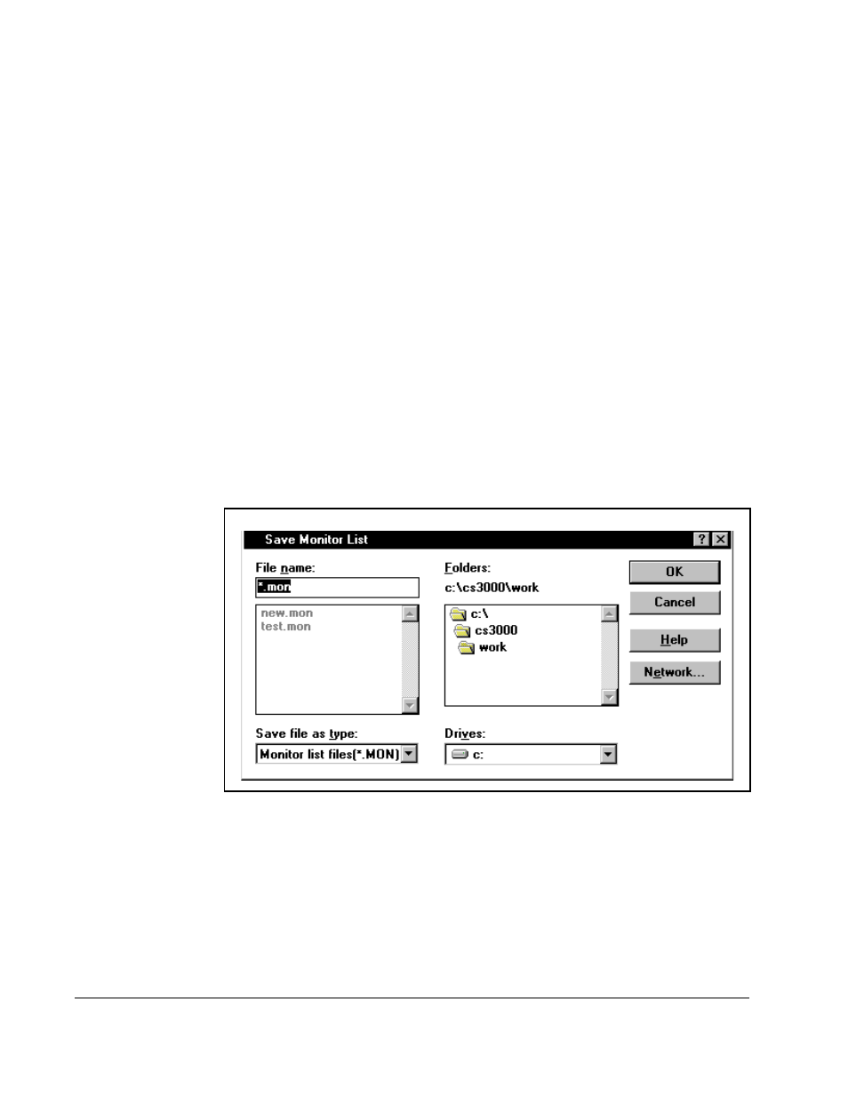 5 saving a monitor list | Rockwell Automation Liqui-Flo Control Configuration Software Version 6.0, M/N 2CS3000 User Manual | Page 58 / 100