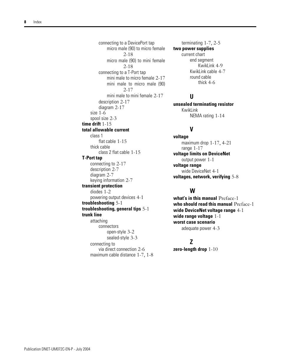 Rockwell Automation DeviceNet Media Design Installation Guide User Manual | Page 126 / 130