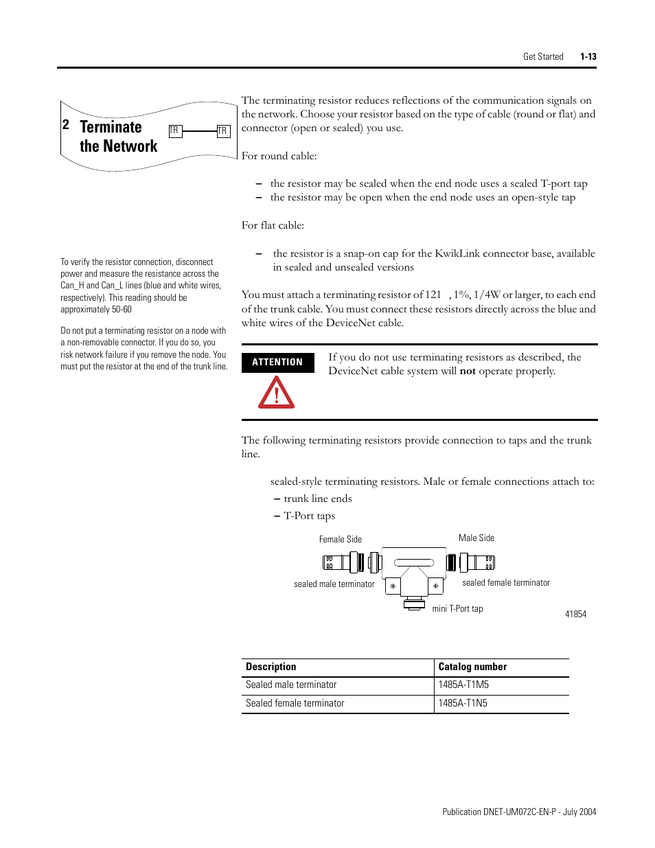 Terminate the network | Rockwell Automation DeviceNet Media Design Installation Guide User Manual | Page 23 / 130