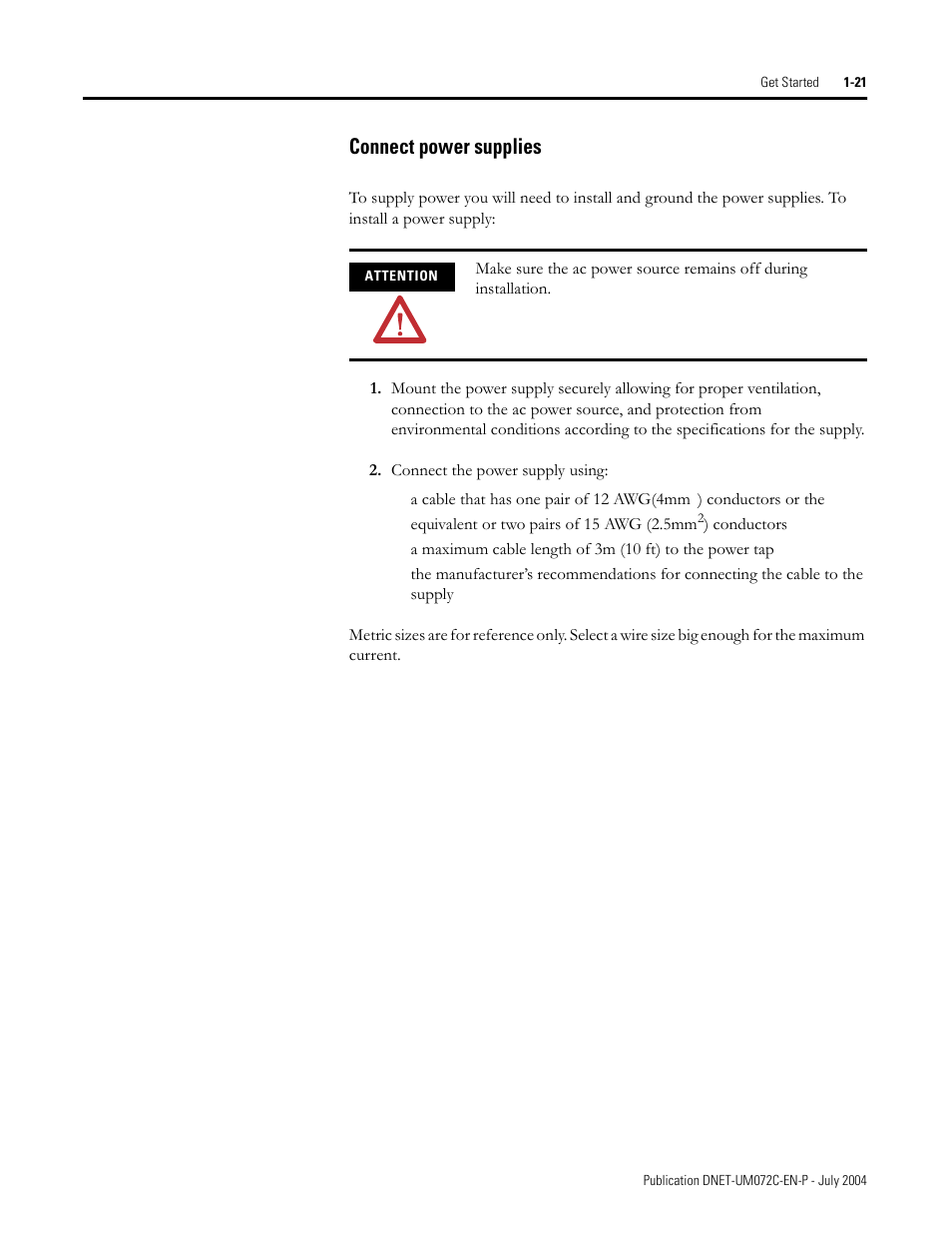 Connect power supplies | Rockwell Automation DeviceNet Media Design Installation Guide User Manual | Page 31 / 130