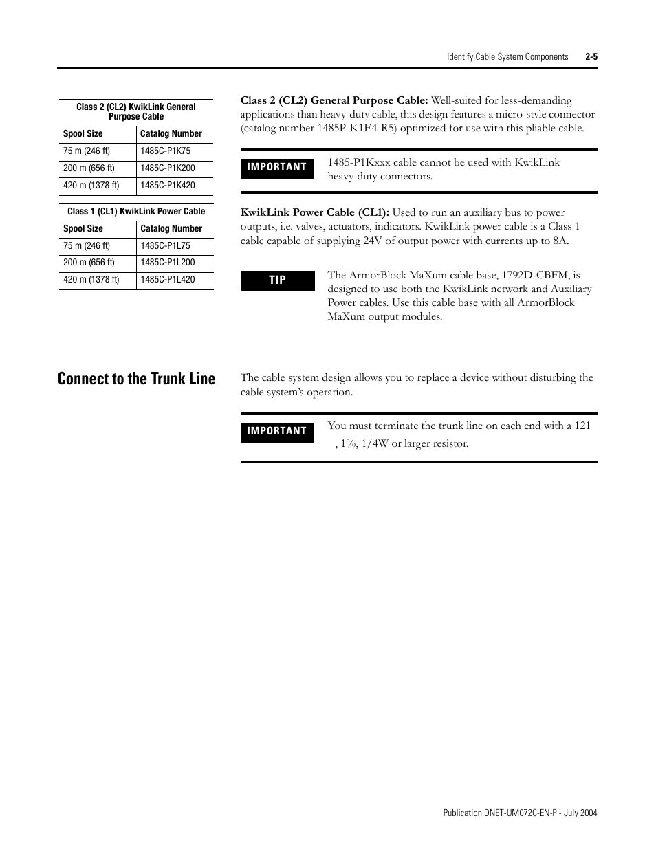 Connect to the trunk line | Rockwell Automation DeviceNet Media Design Installation Guide User Manual | Page 41 / 130