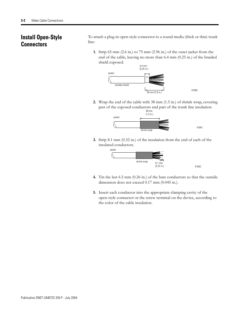 Install open-style connectors | Rockwell Automation DeviceNet Media Design Installation Guide User Manual | Page 62 / 130