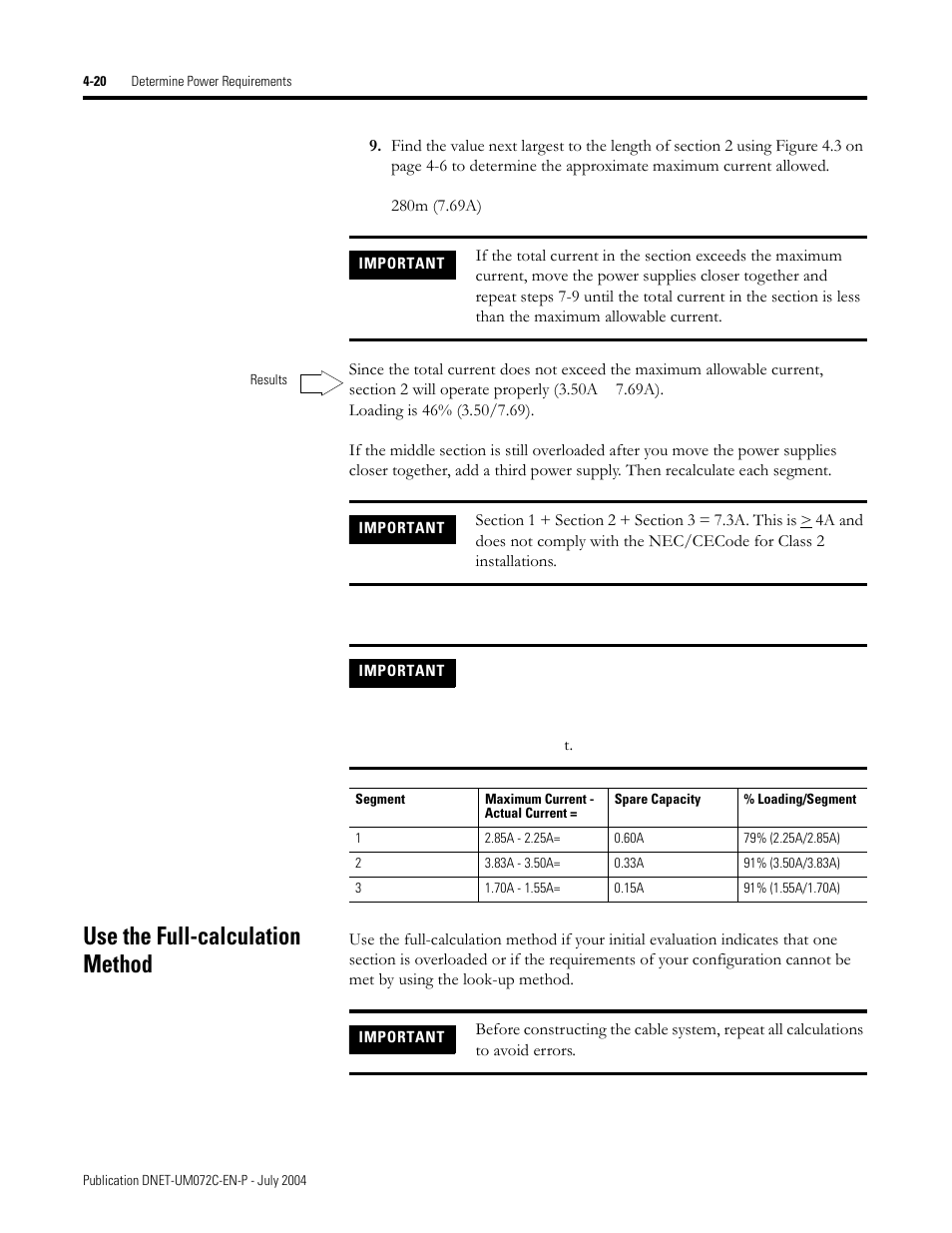 Use the full-calculation method | Rockwell Automation DeviceNet Media Design Installation Guide User Manual | Page 98 / 130