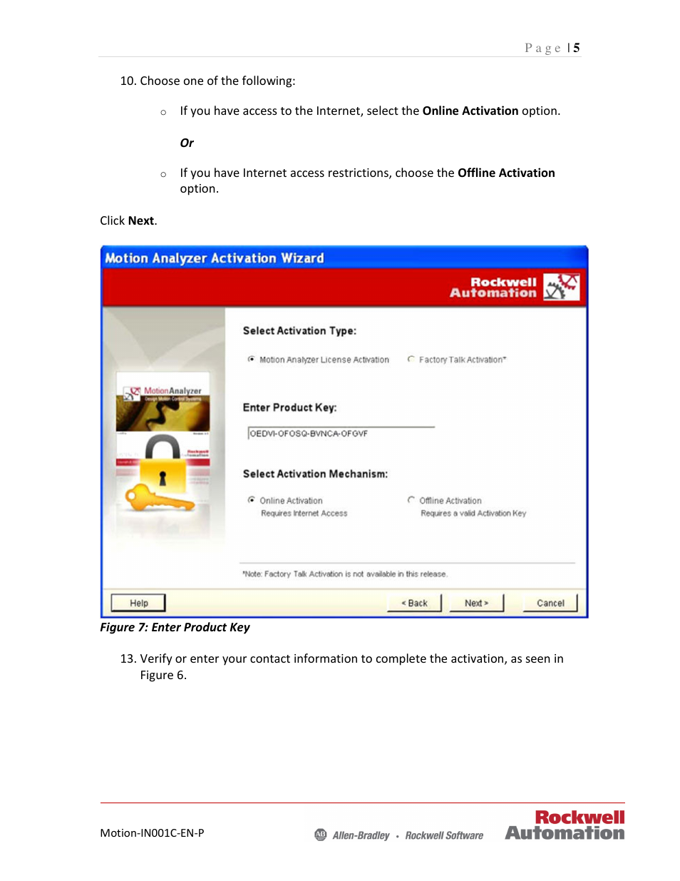 Rockwell Automation Motion Analyzer Registration Instructions User Manual | Page 5 / 6