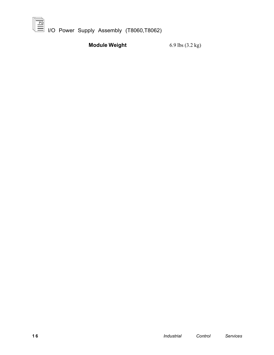 Rockwell Automation T8062 ICS Regent+Plus High Integrity Power Supply Assembly User Manual | Page 16 / 16