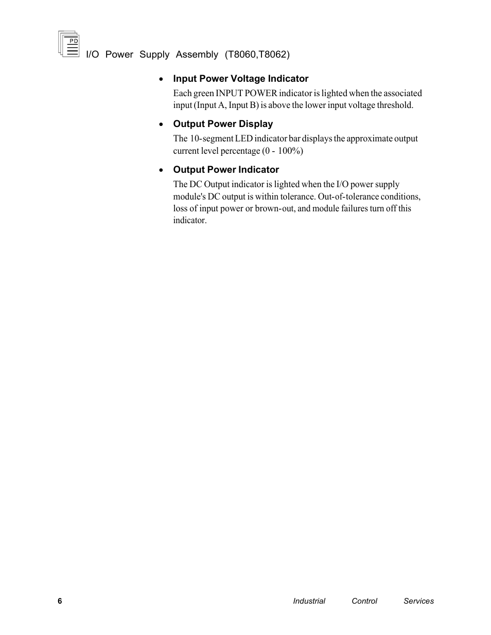 Rockwell Automation T8062 ICS Regent+Plus High Integrity Power Supply Assembly User Manual | Page 6 / 16