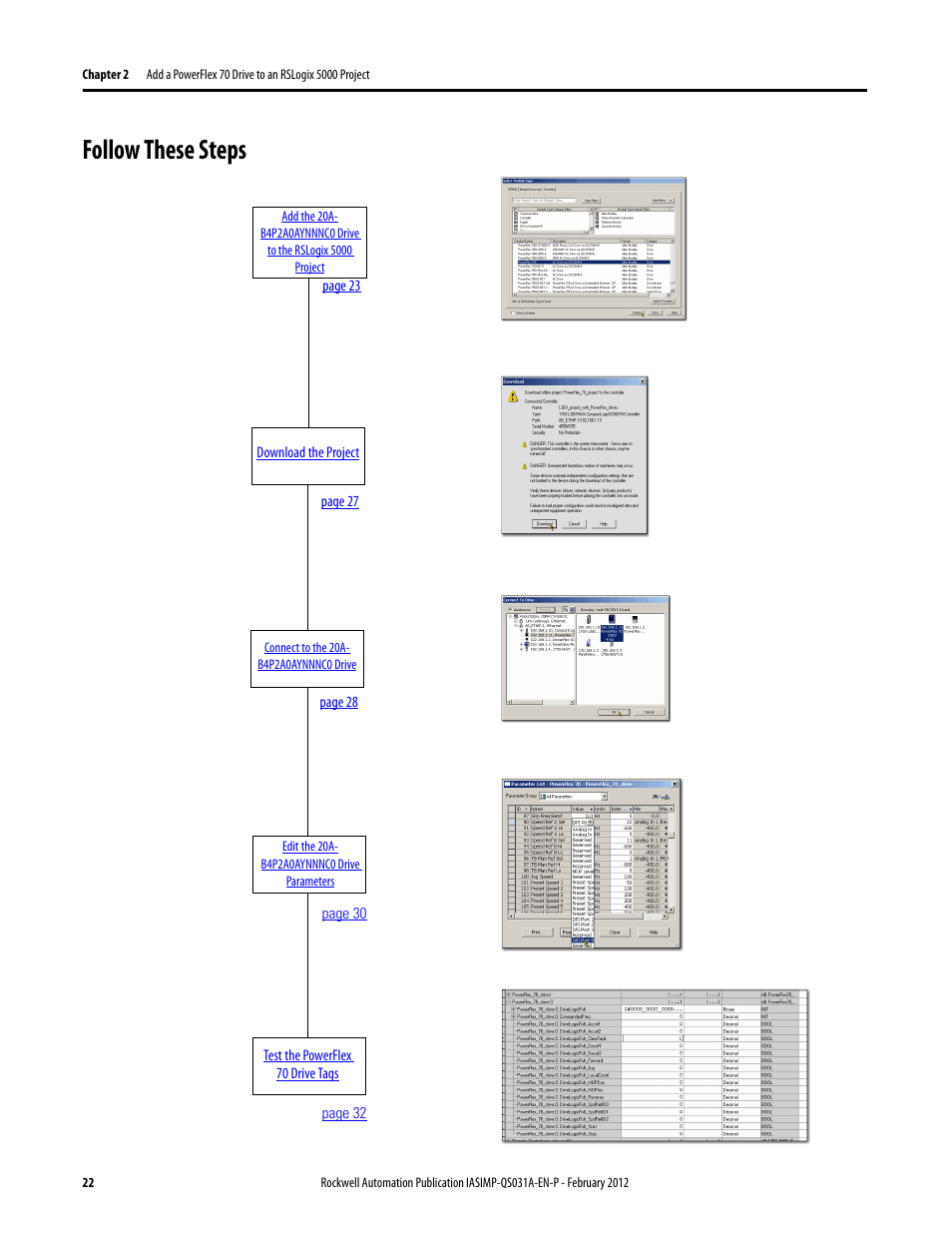 Follow these steps | Rockwell Automation Logix5000 Control Systems: Connect PowerFlex 70 Drives over EtherNet/IP Quick Start User Manual | Page 22 / 40