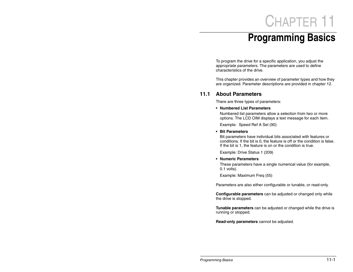 Hapter, Programming basics | Rockwell Automation SP600 AC Drive User Manual Version 1.0 User Manual | Page 123 / 300