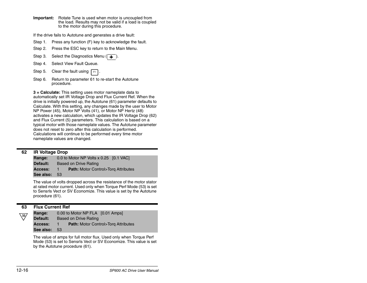 Rockwell Automation SP600 AC Drive User Manual Version 1.0 User Manual | Page 146 / 300