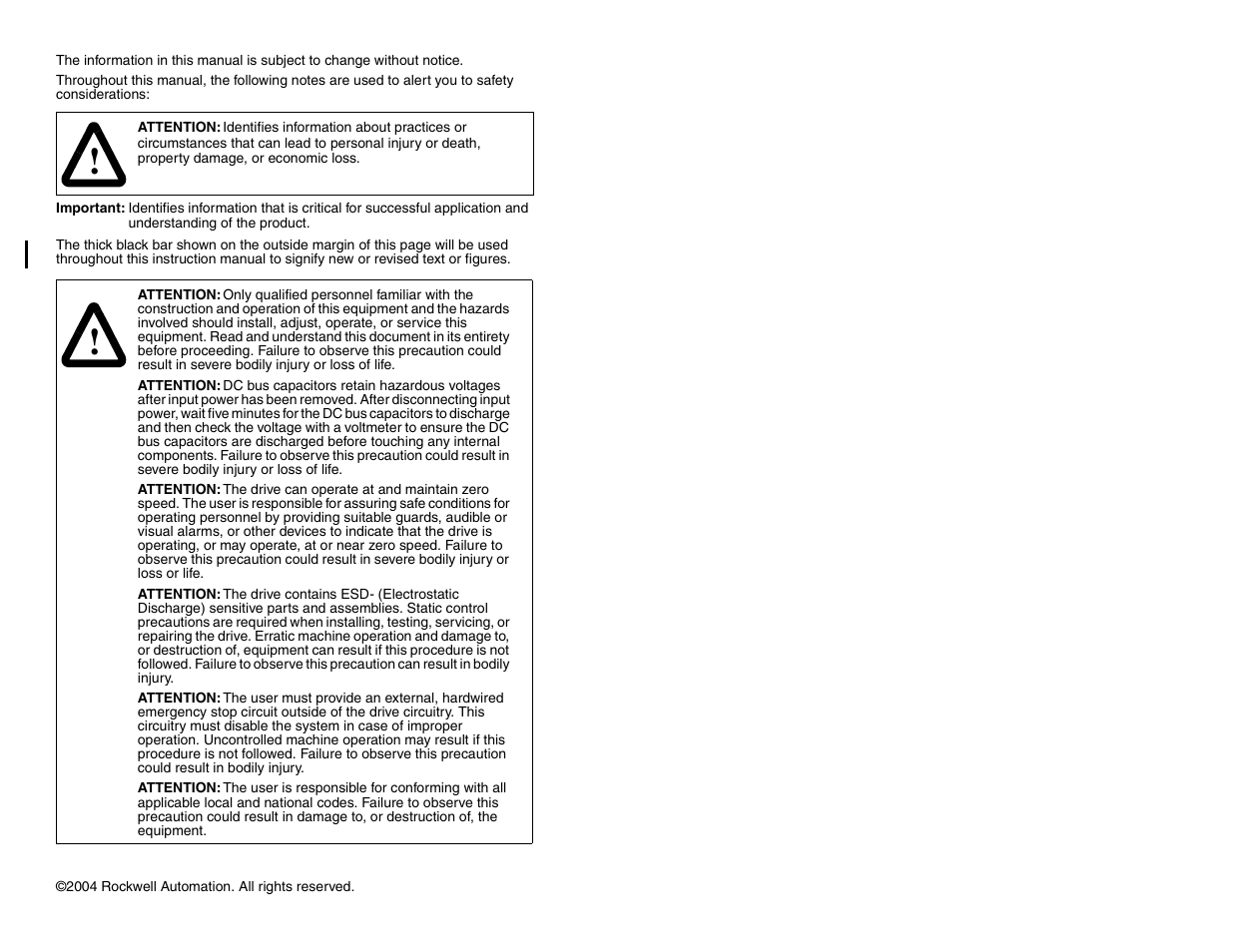 Rockwell Automation SP600 AC Drive User Manual Version 1.0 User Manual | Page 2 / 300