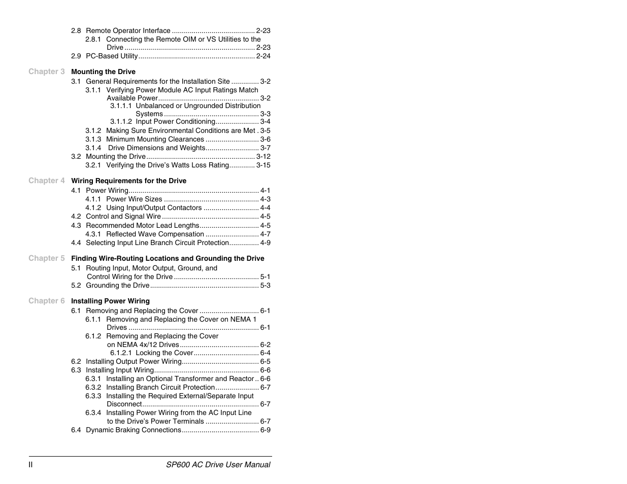 Rockwell Automation SP600 AC Drive User Manual Version 1.0 User Manual | Page 4 / 300