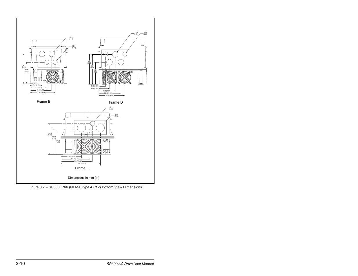Frame e | Rockwell Automation SP600 AC Drive User Manual Version 1.0 User Manual | Page 48 / 300