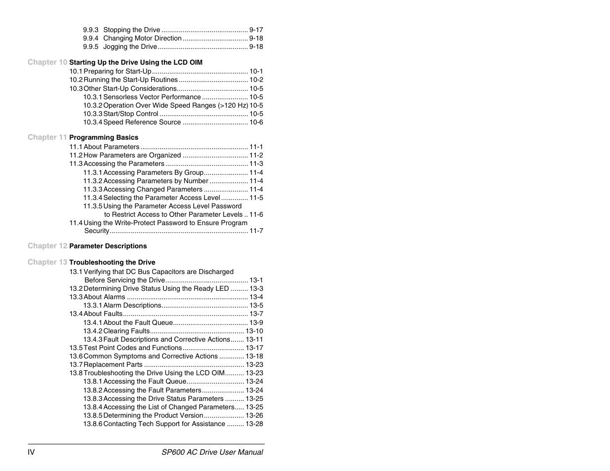 Rockwell Automation SP600 AC Drive User Manual Version 1.0 User Manual | Page 6 / 300