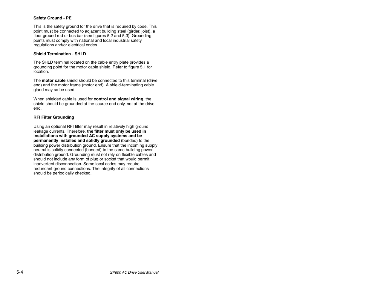 Rockwell Automation SP600 AC Drive User Manual Version 1.0 User Manual | Page 70 / 300