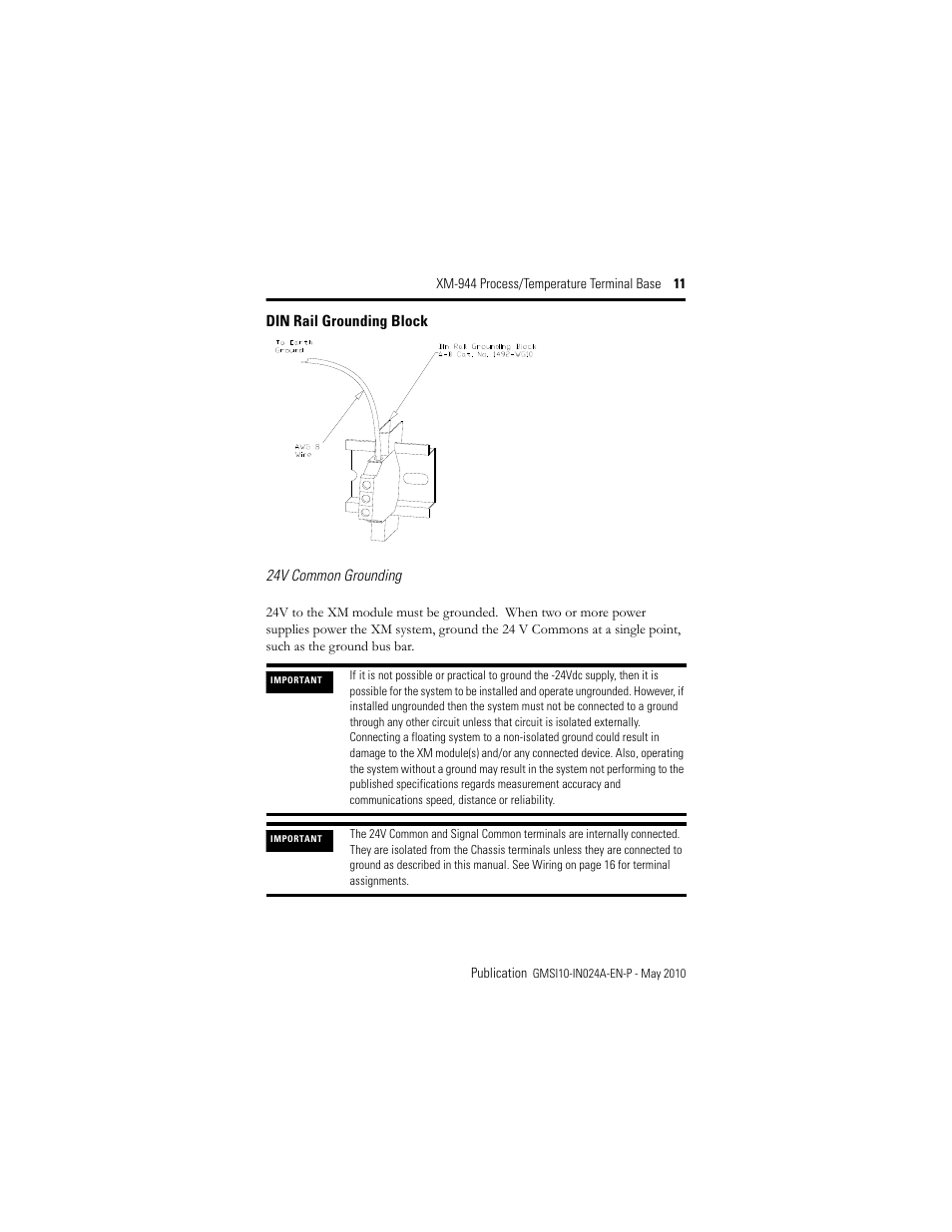Rockwell Automation 1440-TB-E XM-944 Process/Temperature Terminal Base User Manual | Page 11 / 24