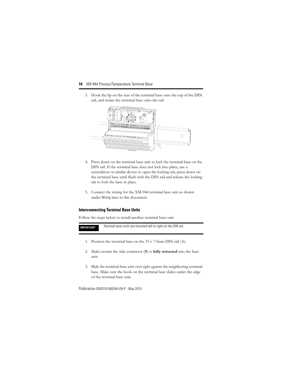 Rockwell Automation 1440-TB-E XM-944 Process/Temperature Terminal Base User Manual | Page 14 / 24