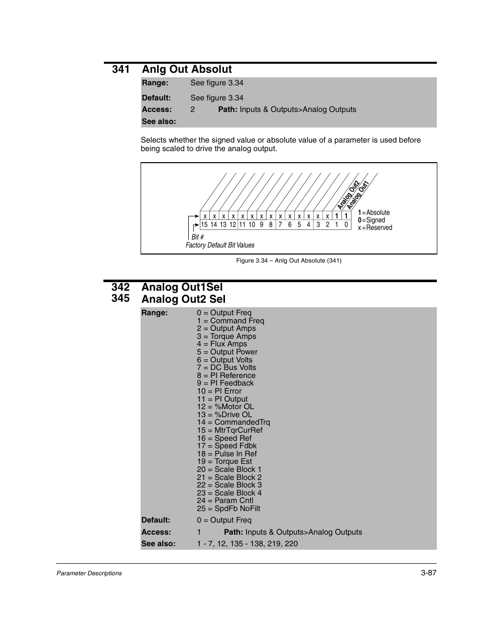 341 anlg out absolut | Rockwell Automation Liqui-Flo DBT Reach Drive User Manual | Page 113 / 248