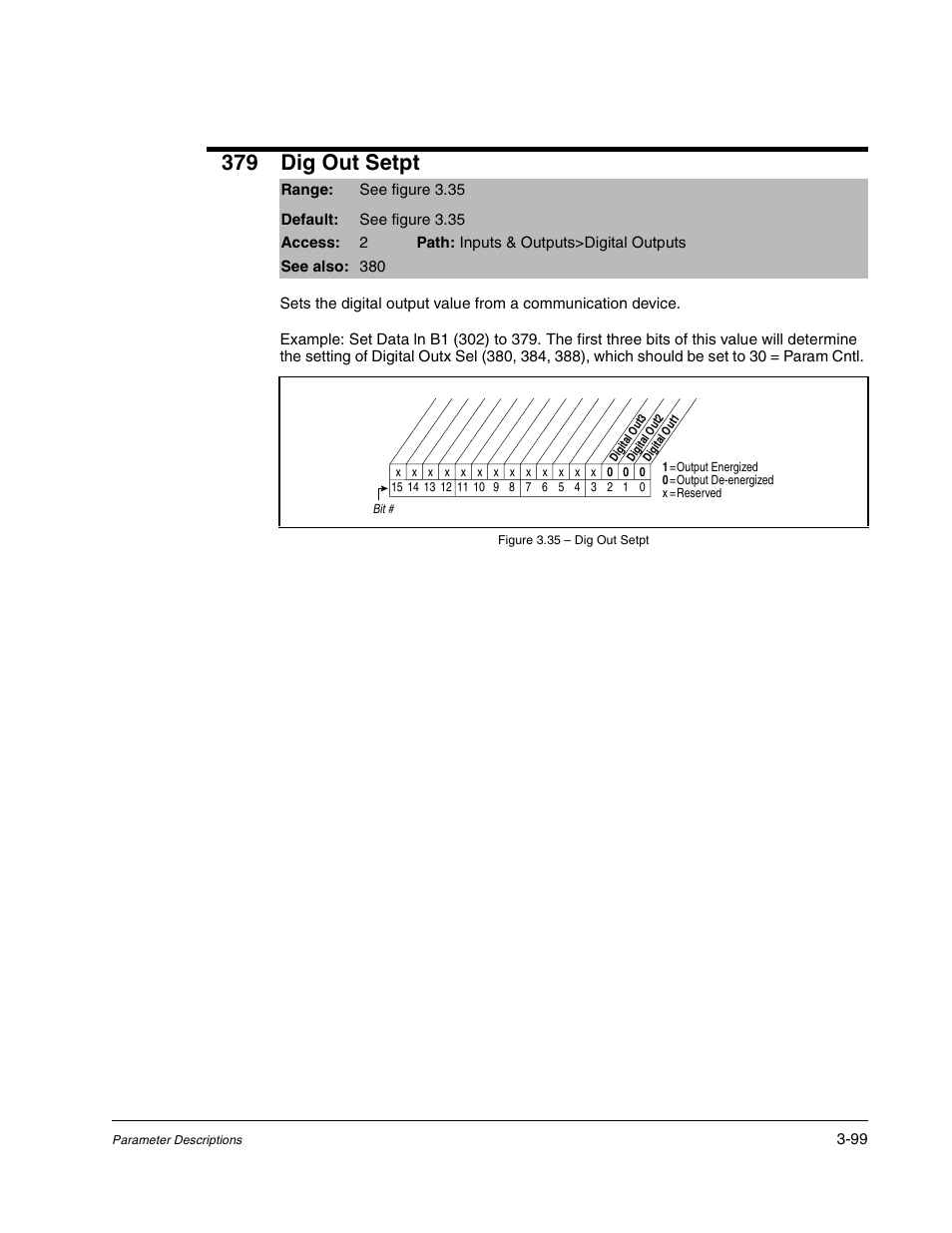379 dig out setpt | Rockwell Automation Liqui-Flo DBT Reach Drive User Manual | Page 125 / 248