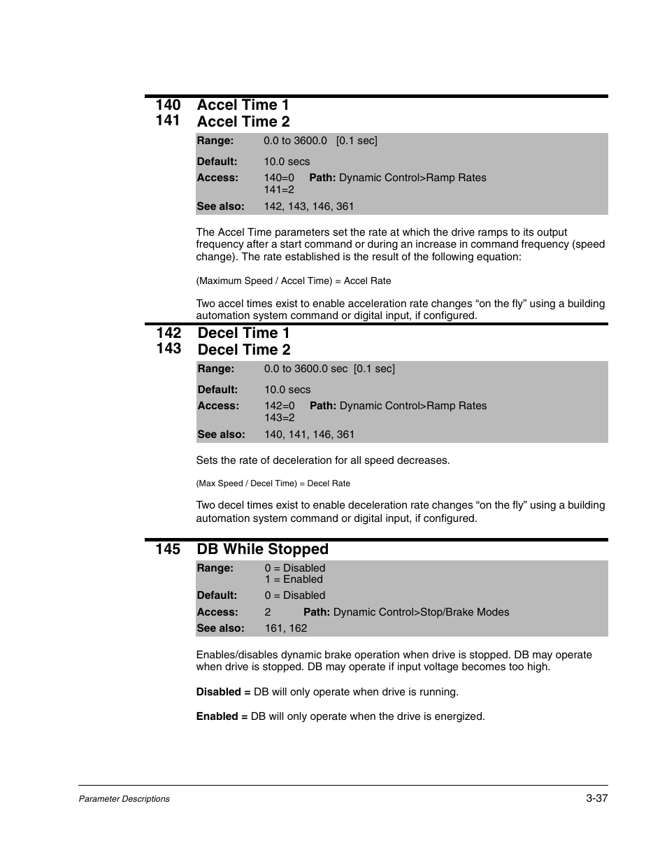 145 db while stopped | Rockwell Automation Liqui-Flo DBT Reach Drive User Manual | Page 63 / 248