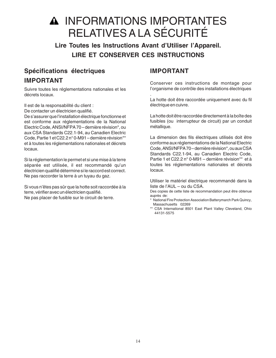 Informations importantes relatives a la sécurité | Bosch DUH User Manual | Page 14 / 32
