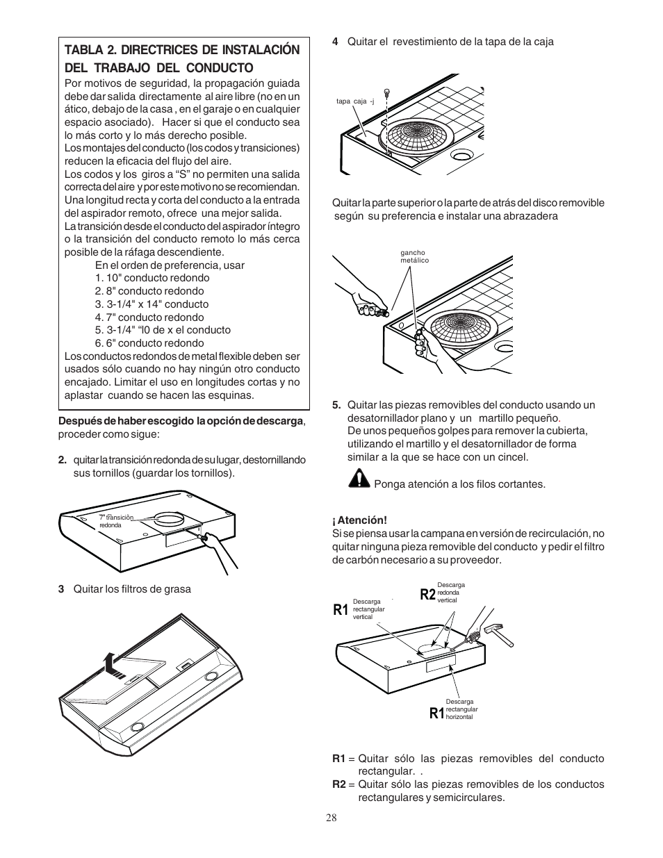 R1 r2 | Bosch DUH User Manual | Page 28 / 32