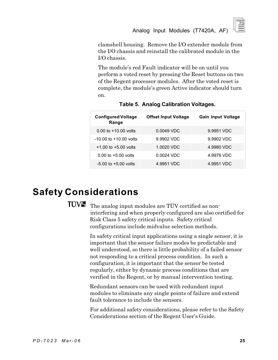 Safety considerations | Rockwell Automation T7420A_AF ICS Regent+Plus Analog Input Modules 60Hz Rejection and Fast Response User Manual | Page 25 / 29