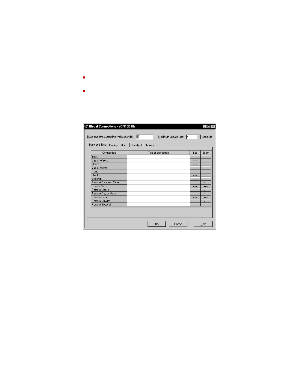 Set up global connections, Update the date and time | Rockwell Automation FactoryTalk View Machine Edition Users Guide User Manual | Page 112 / 677