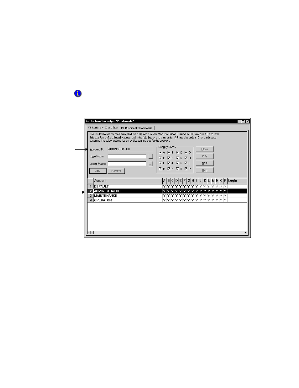 Set up users for 4.00 and later applications, Set up users for 4.00 and later applications -6 | Rockwell Automation FactoryTalk View Machine Edition Users Guide User Manual | Page 182 / 677