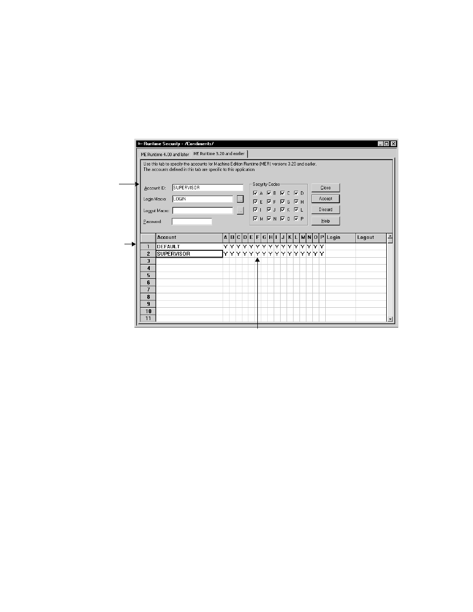 Set up users for 3.20 and earlier applications, Change rsview 3.20 and earlier user passwords | Rockwell Automation FactoryTalk View Machine Edition Users Guide User Manual | Page 185 / 677