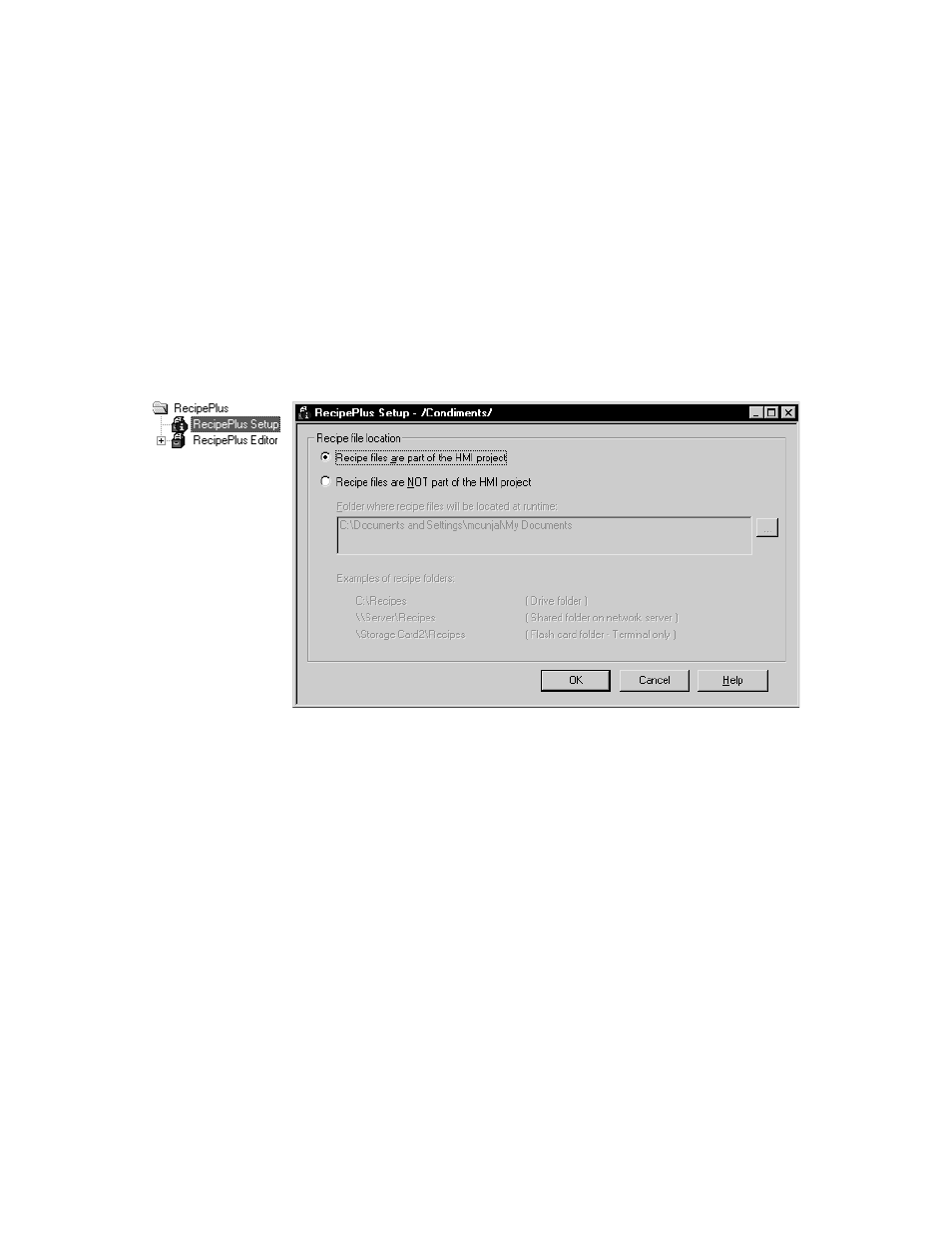 Store recipe files with the hmi project, Set up recipe files, Store recipe files with the hmi project -6 | Set up recipe files -6 | Rockwell Automation FactoryTalk View Machine Edition Users Guide User Manual | Page 556 / 677