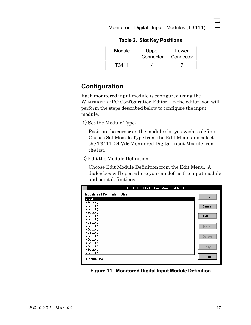 Configuration | Rockwell Automation T3411 ICS Regent Monitored Digital Input Modules User Manual | Page 17 / 26