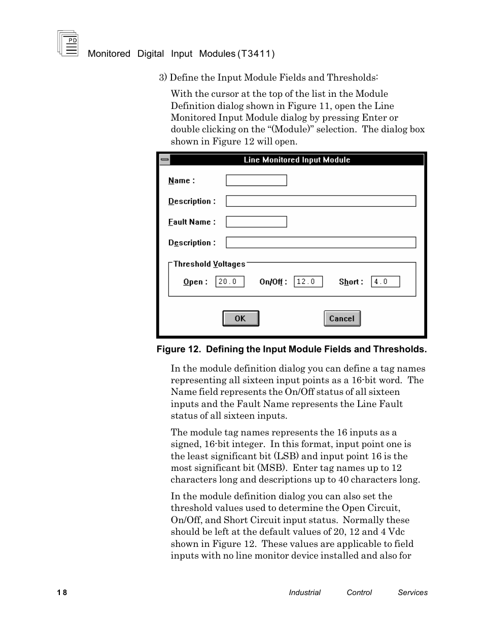 Rockwell Automation T3411 ICS Regent Monitored Digital Input Modules User Manual | Page 18 / 26