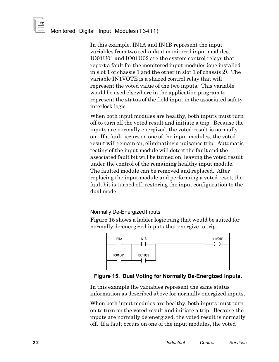 Rockwell Automation T3411 ICS Regent Monitored Digital Input Modules User Manual | Page 22 / 26