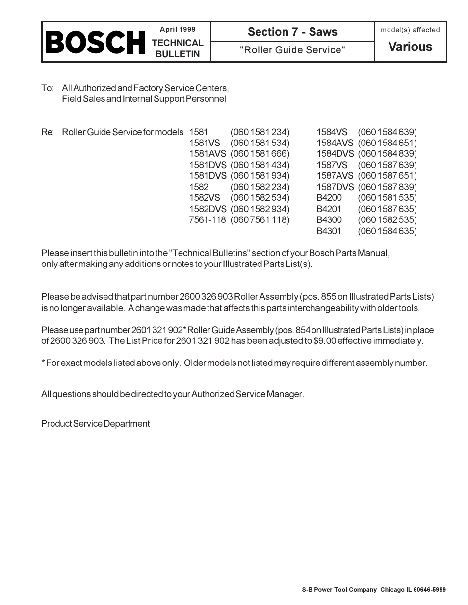 Various | Bosch 0601584651 User Manual | Page 3 / 3