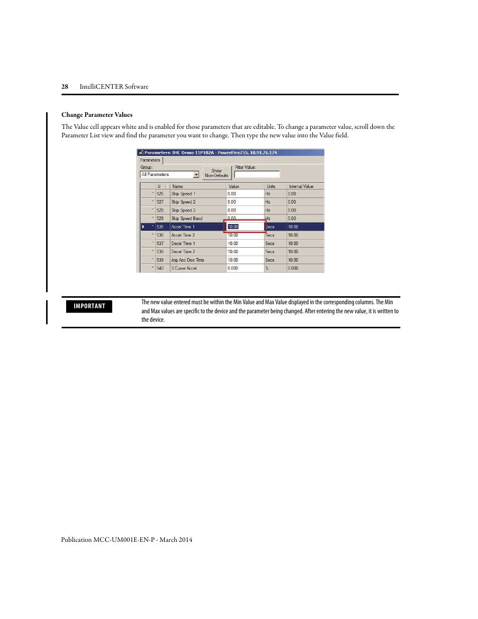 Rockwell Automation 2500 IntelliCENTER Software User Manual | Page 28 / 60