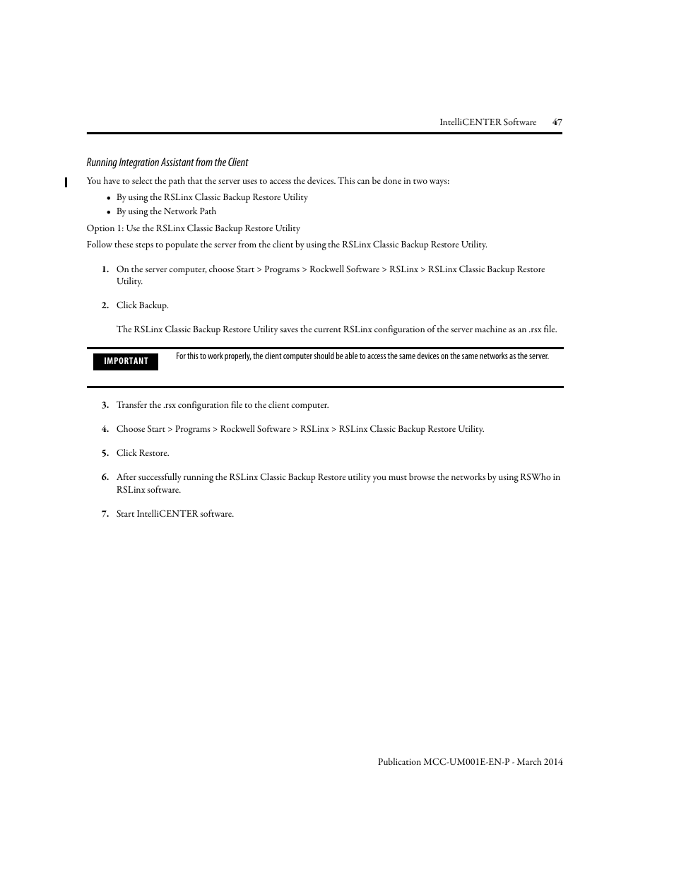 Rockwell Automation 2500 IntelliCENTER Software User Manual | Page 47 / 60