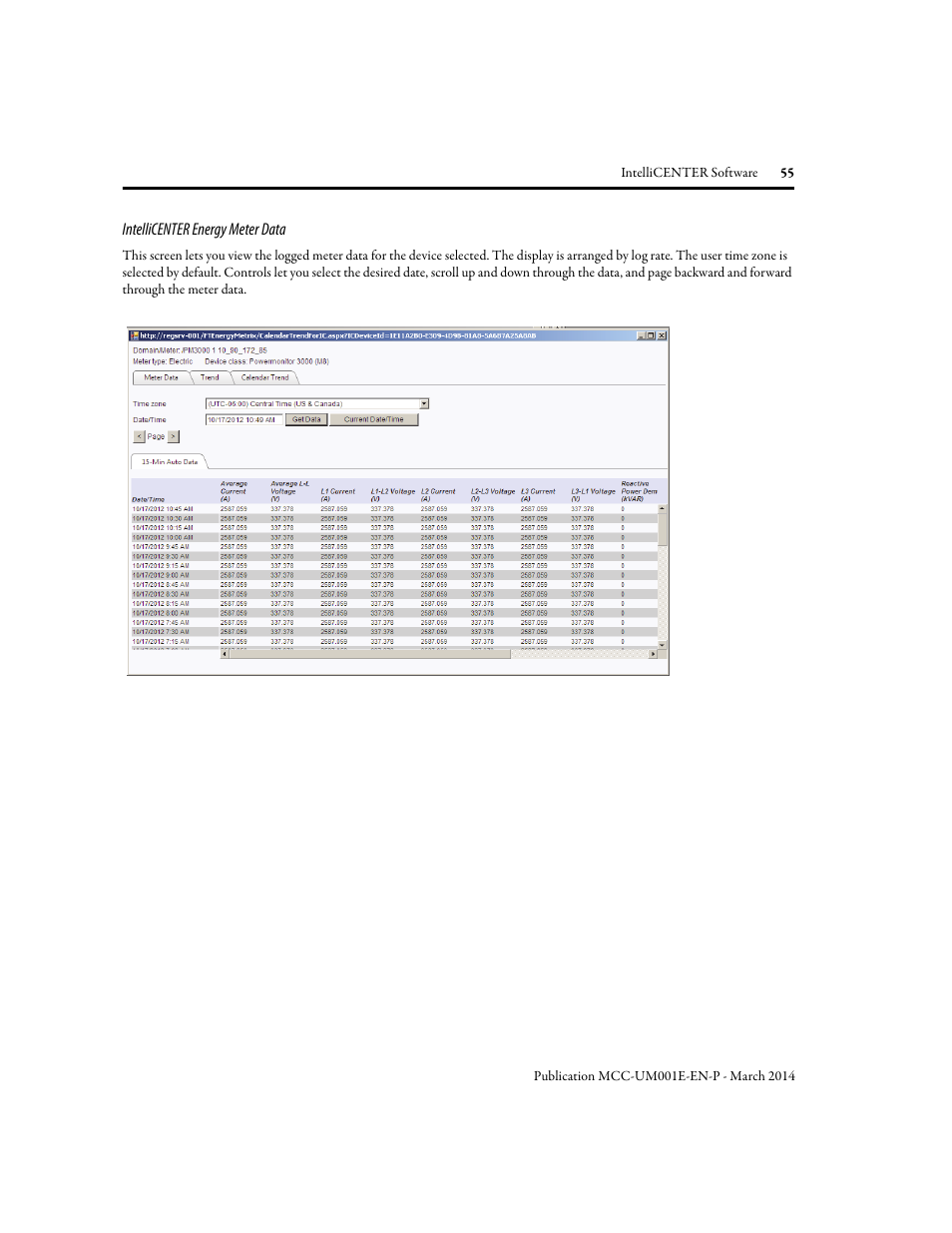 Rockwell Automation 2500 IntelliCENTER Software User Manual | Page 55 / 60