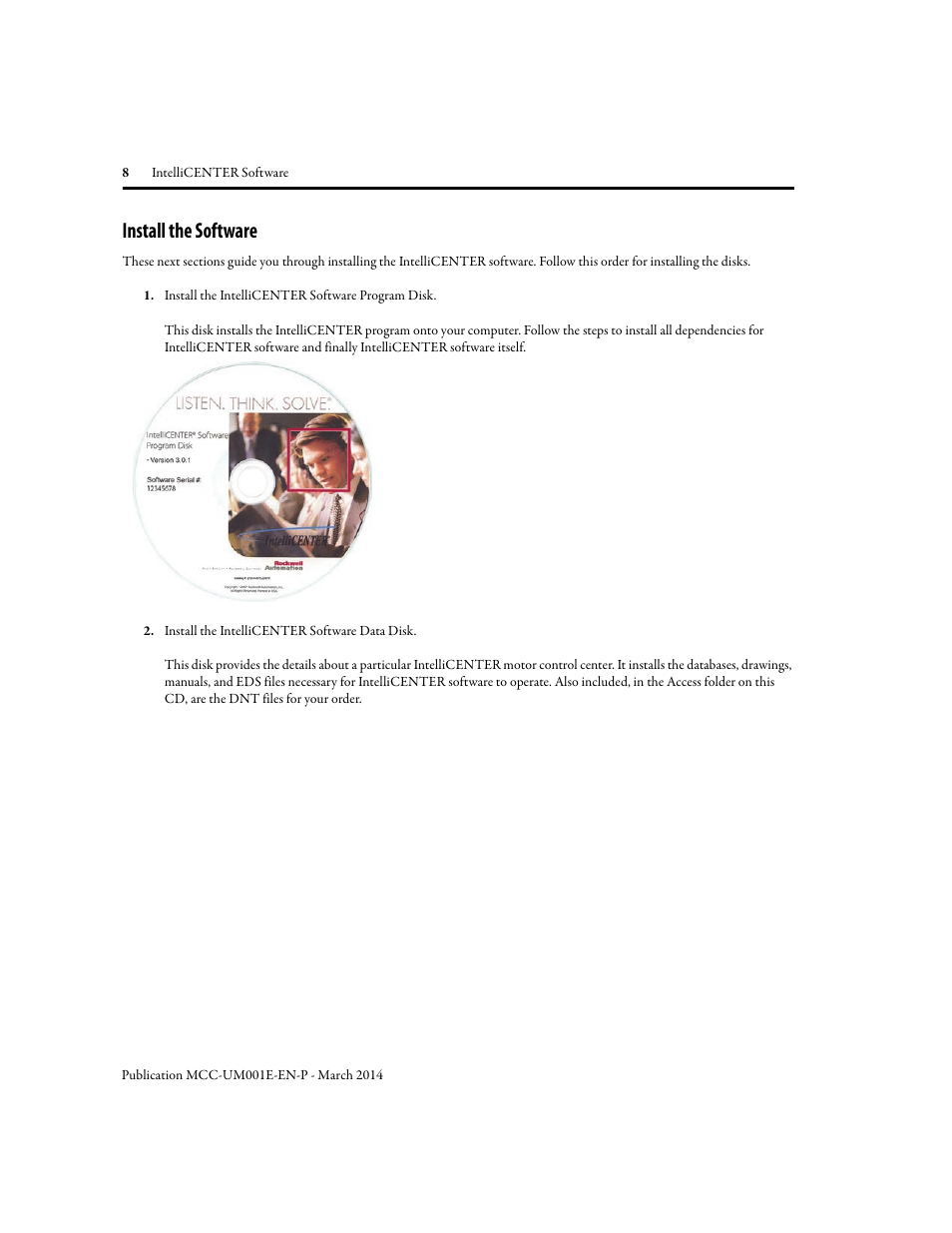 Install the software | Rockwell Automation 2500 IntelliCENTER Software User Manual | Page 8 / 60