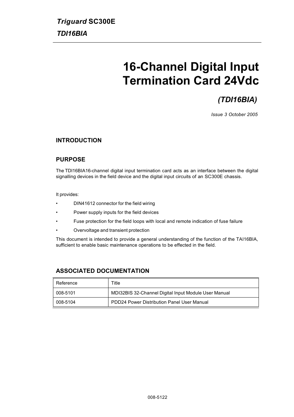 Rockwell Automation TDI16BIA 16 - Channel Digital Input Termination Card 24Vdc User Manual | 11 pages