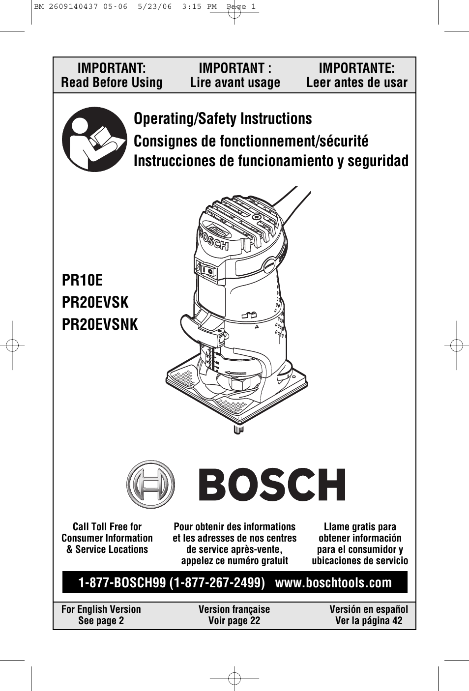 Bosch PR10E User Manual | 64 pages