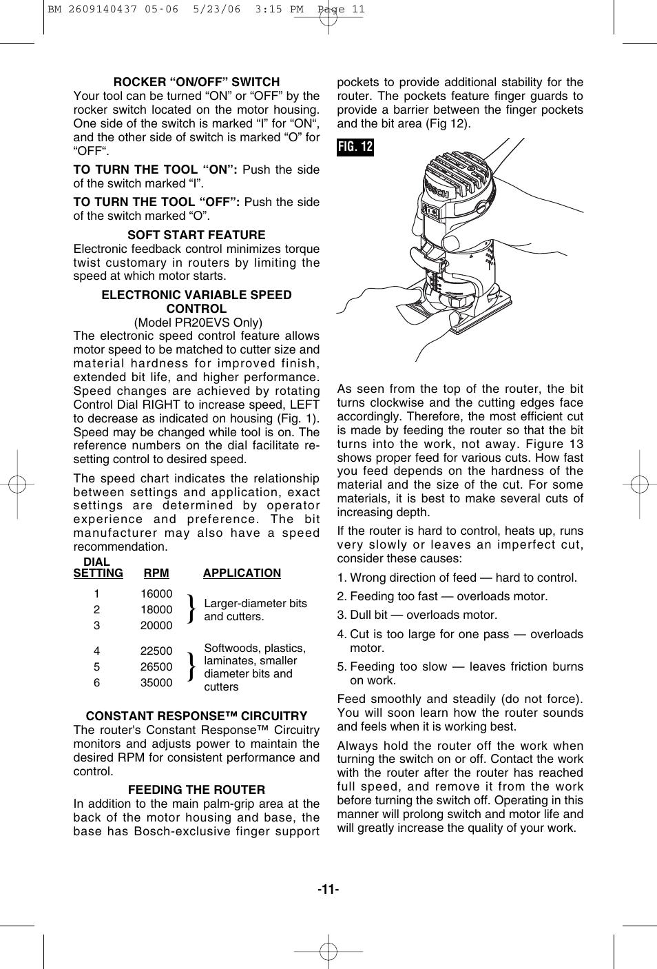 Bosch PR10E User Manual | Page 11 / 64