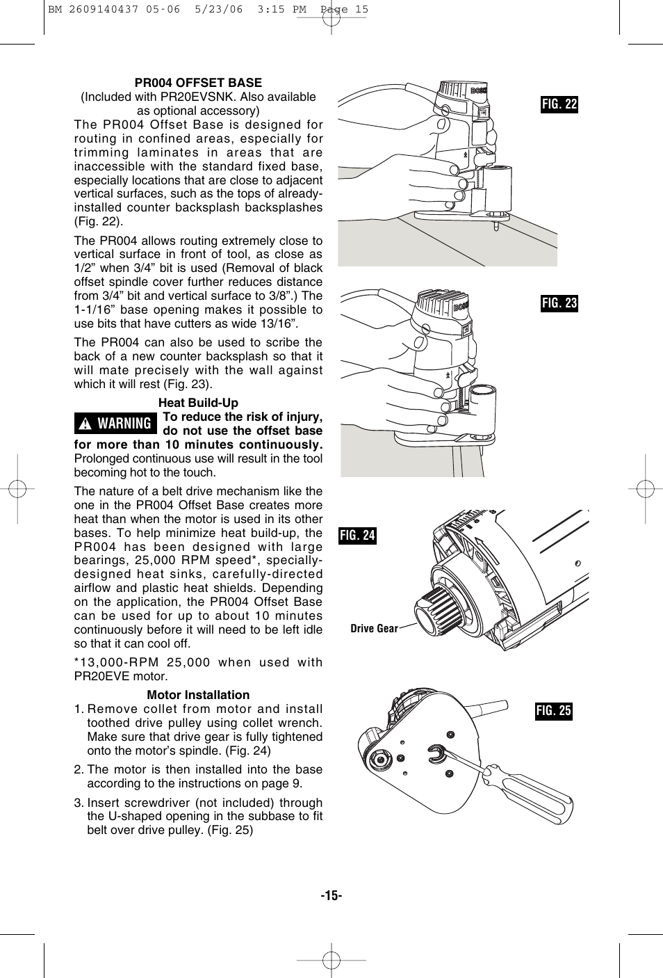 Bosch PR10E User Manual | Page 15 / 64