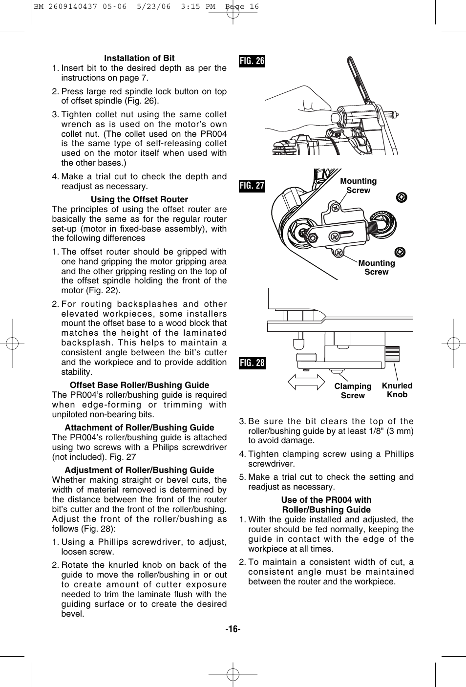 Bosch PR10E User Manual | Page 16 / 64