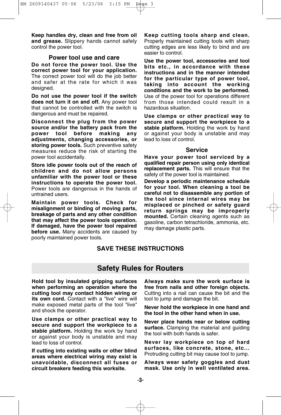 Safety rules for routers | Bosch PR10E User Manual | Page 3 / 64