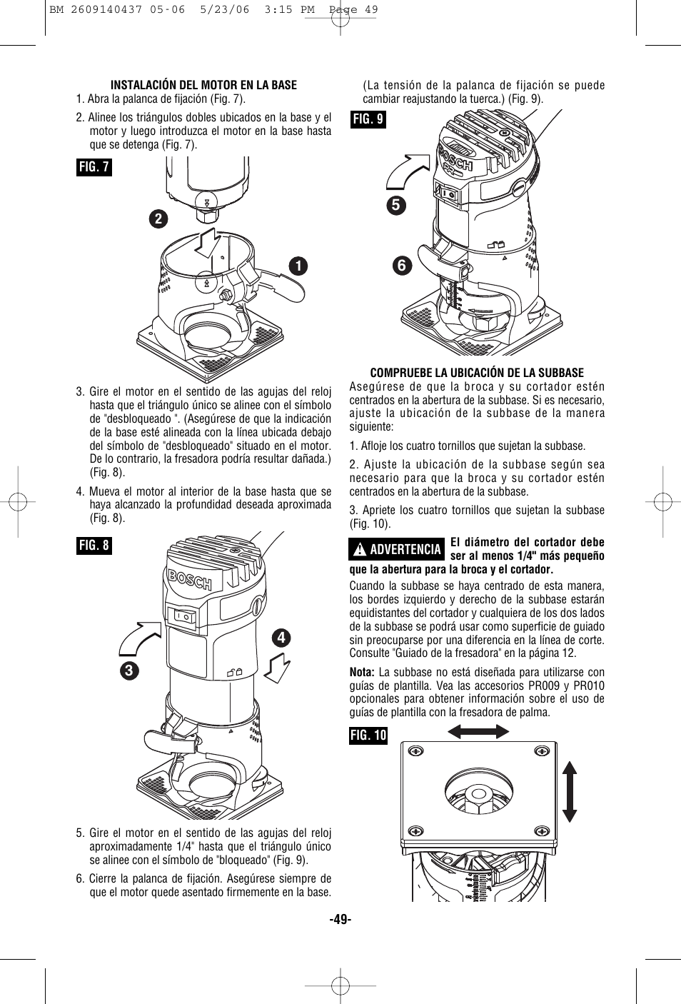 Bosch PR10E User Manual | Page 49 / 64