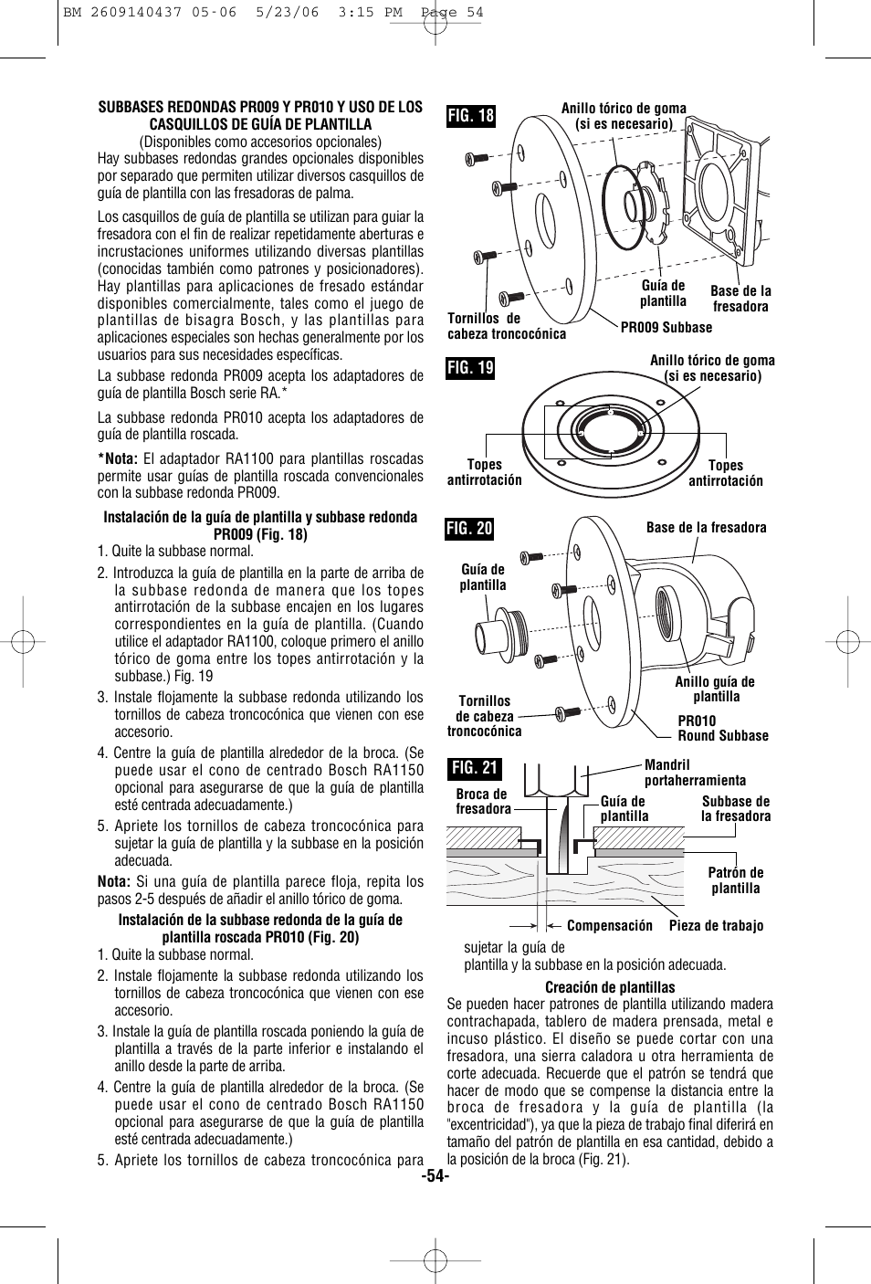 Bosch PR10E User Manual | Page 54 / 64
