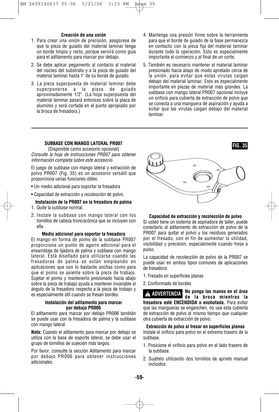 Bosch PR10E User Manual | Page 59 / 64
